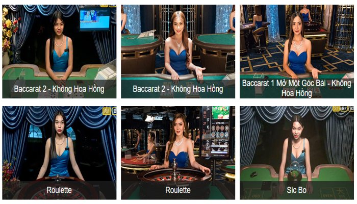 Top các game nổi bật sảnh Live Casino Viva88